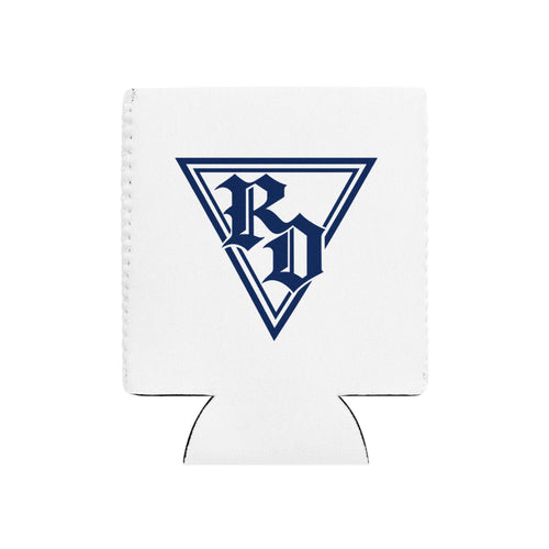 Can cooler by Rad Daddy Clothing in white, front view