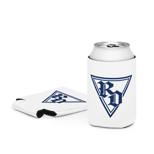 Can cooler by Rad Daddy Clothing in white, front view