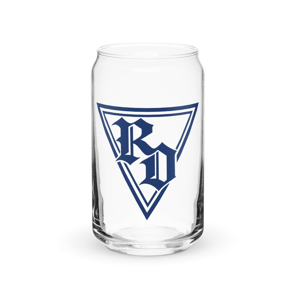 Can-shaped glass by Rad Daddy Clothing, front view