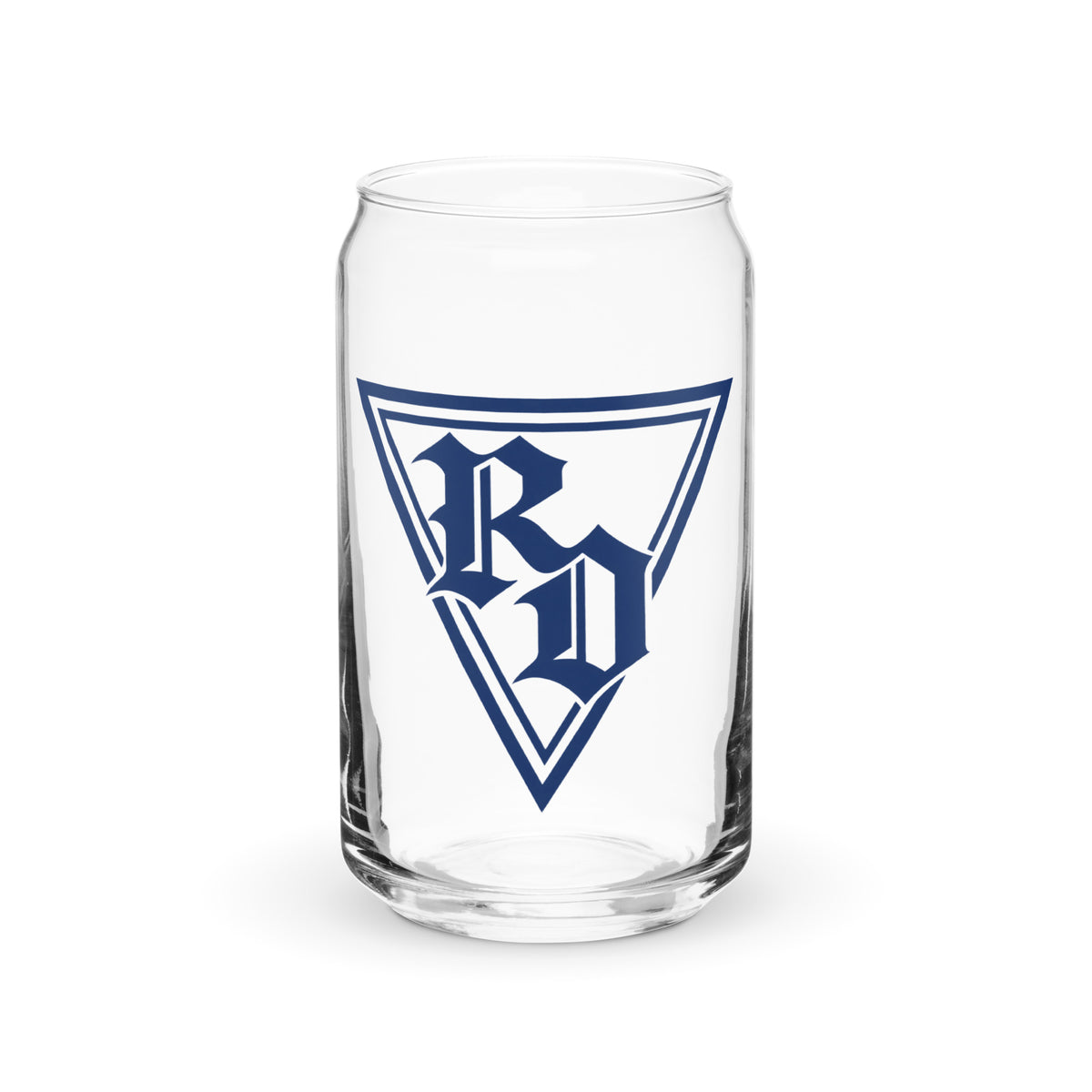 Can-shaped glass by Rad Daddy Clothing, front view