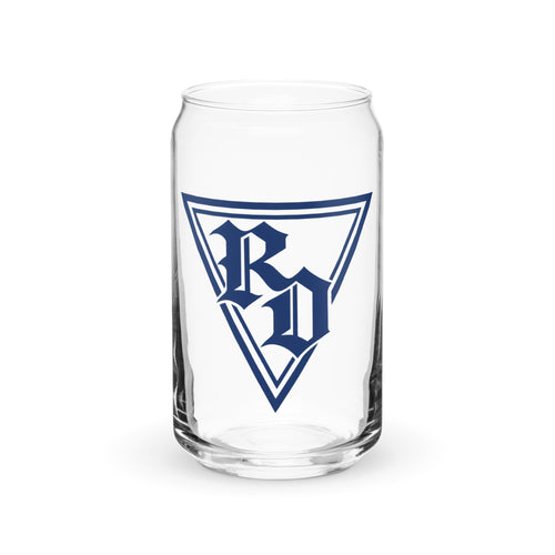 Can-shaped glass by Rad Daddy Clothing, front view