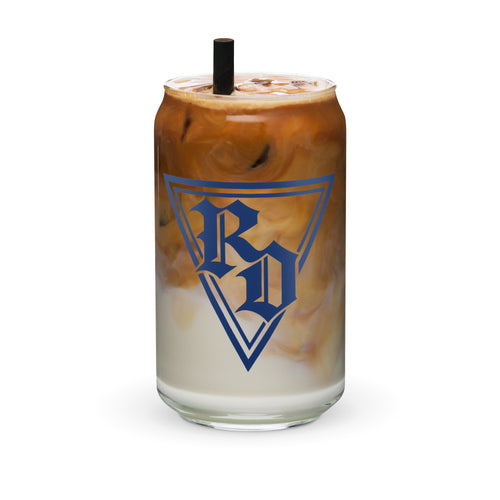 Can-shaped glass by Rad Daddy Clothing, front view