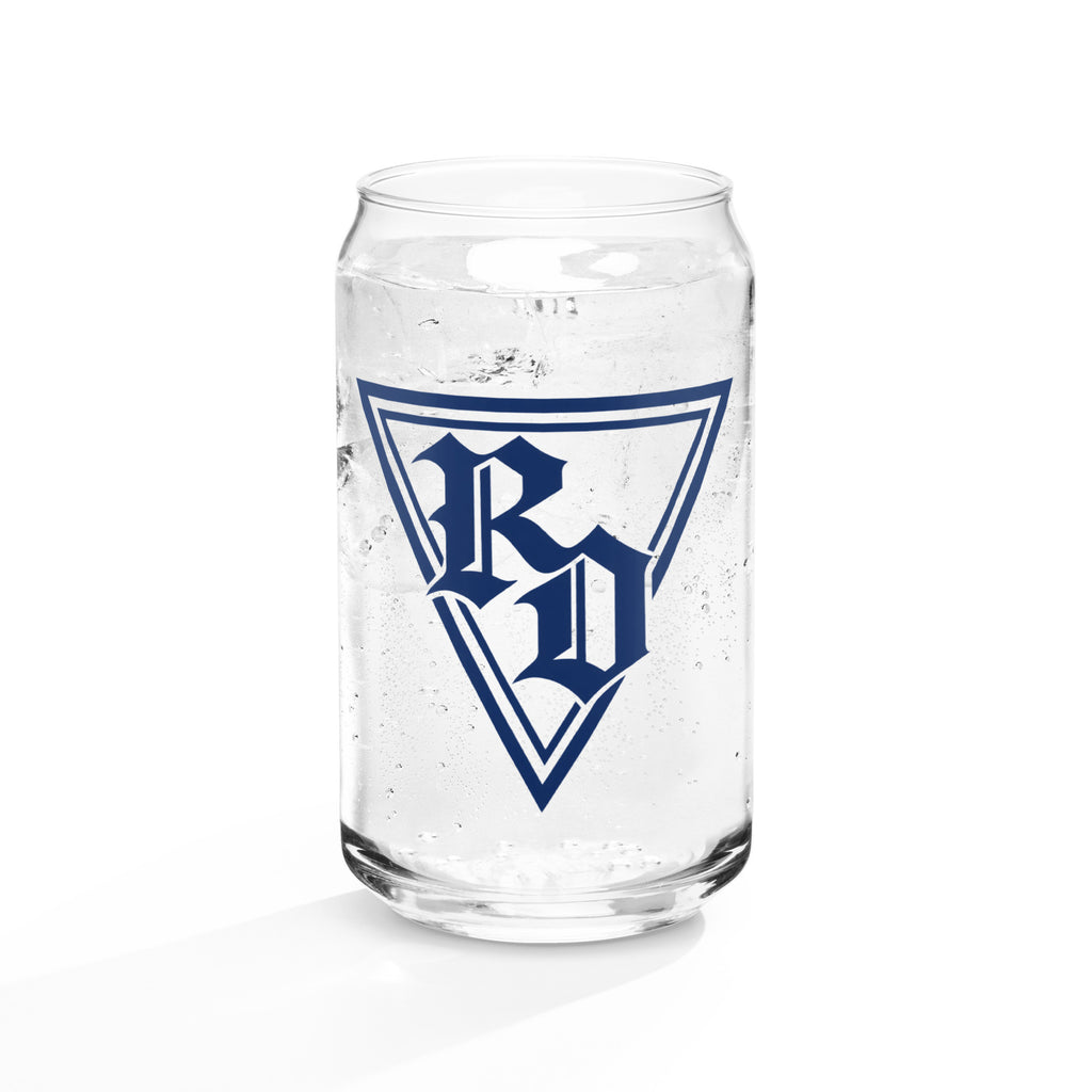 Can-shaped glass by Rad Daddy Clothing, front view