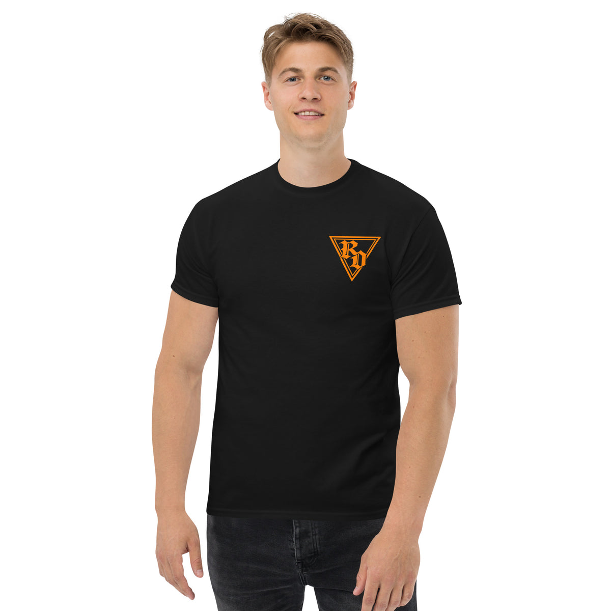 Tricked Not Treated Halloween T-shirt by Rad Daddy Clothing in black, front view