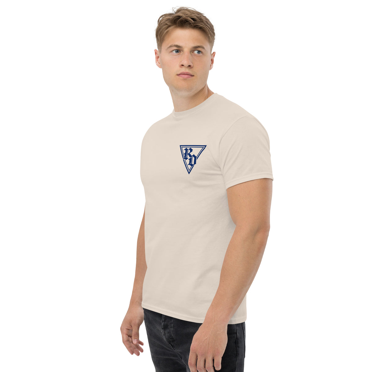 Dadvice T-shirt by Rad Daddy Clothing in natural, left front view